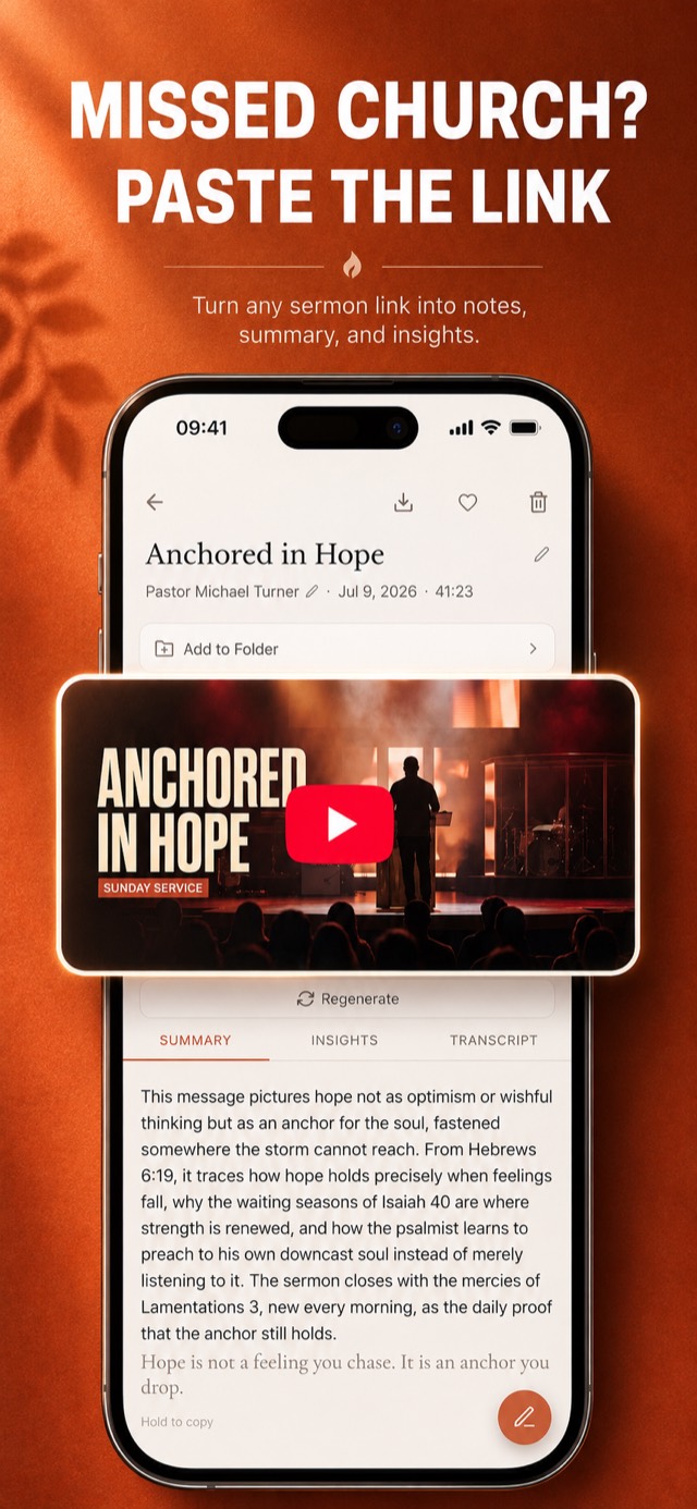 Importing a sermon from a YouTube link