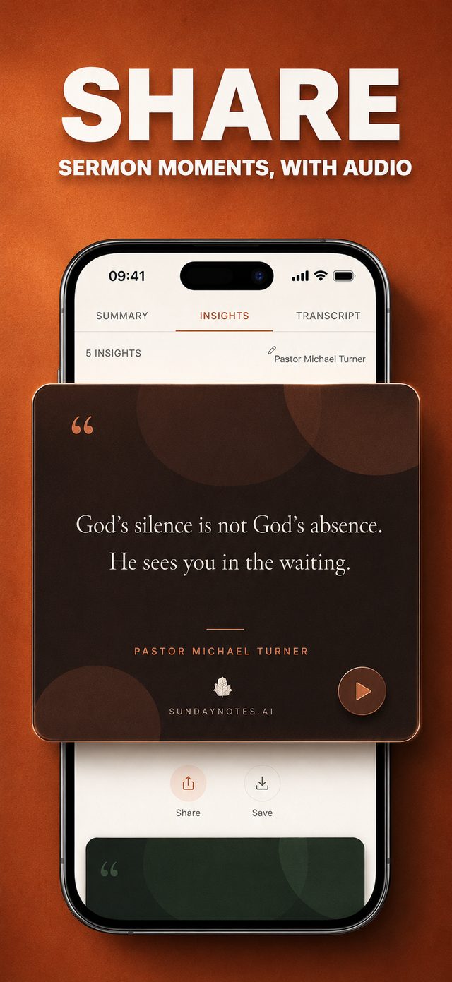 Sunday Notes AI screen: share what moved you